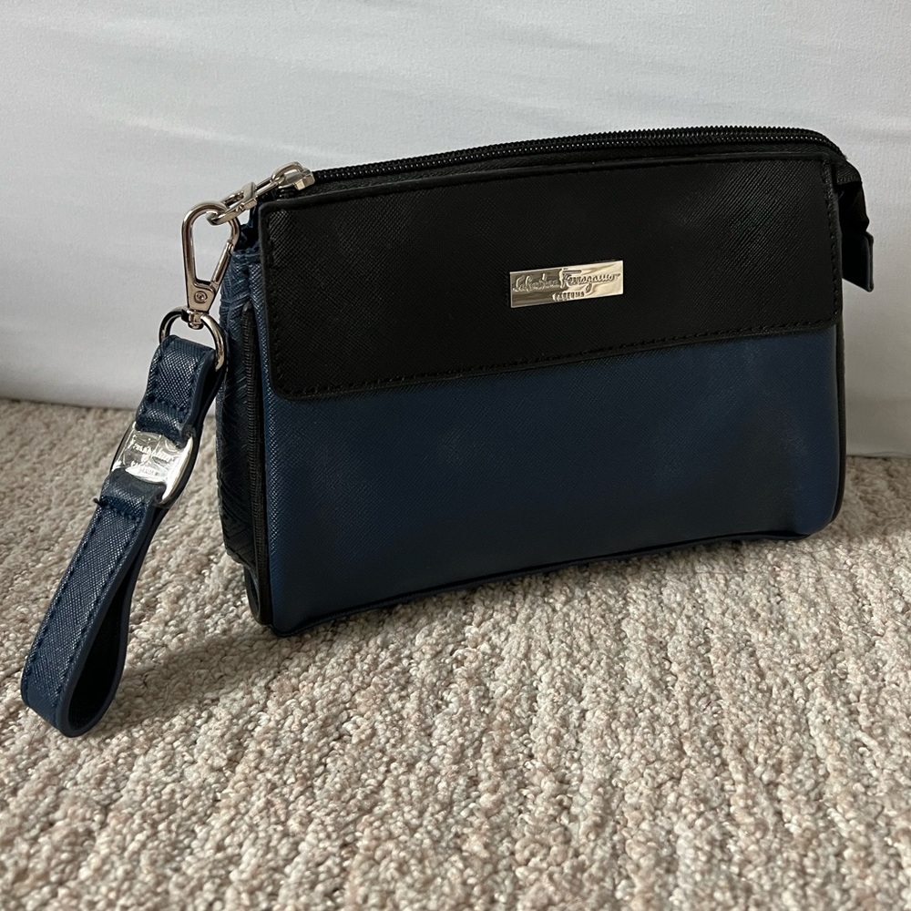 Brand new Salvatore Ferragamo toiletry bag 20cm by 14cm by 6cm